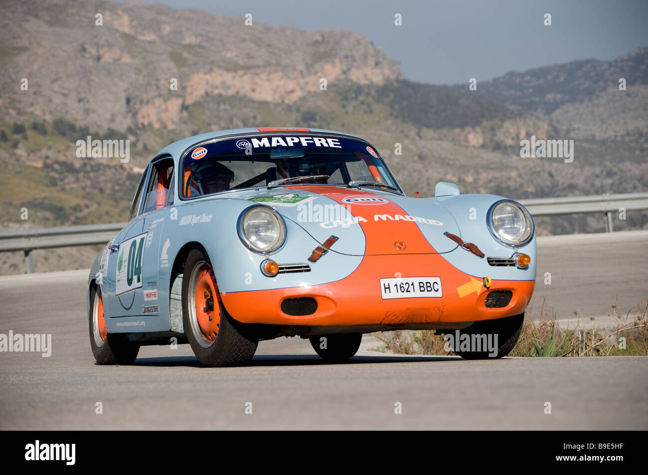 1962 porsche 356 Racing in the Classic car rally Mallorca