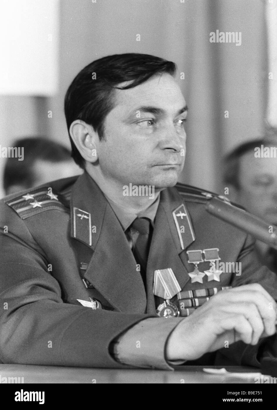 Twice Hero of the Soviet Union Pilot Cosmonaut Valery Bykovsky Stock Photo