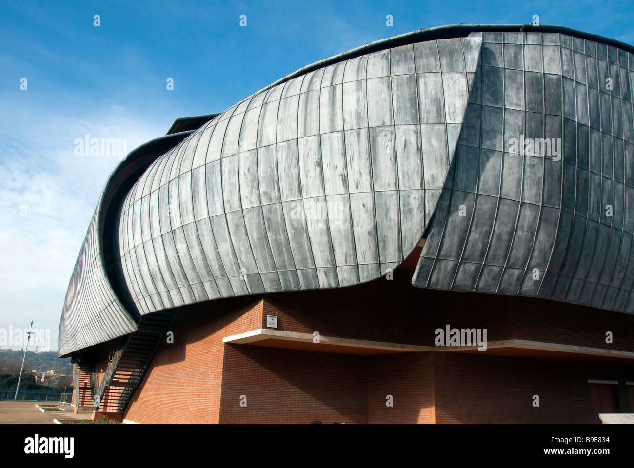 Rear view of The Auditorium, one of three concert halls in the Parco della Musica designed by the architect Renzo Piano Stock Photo
