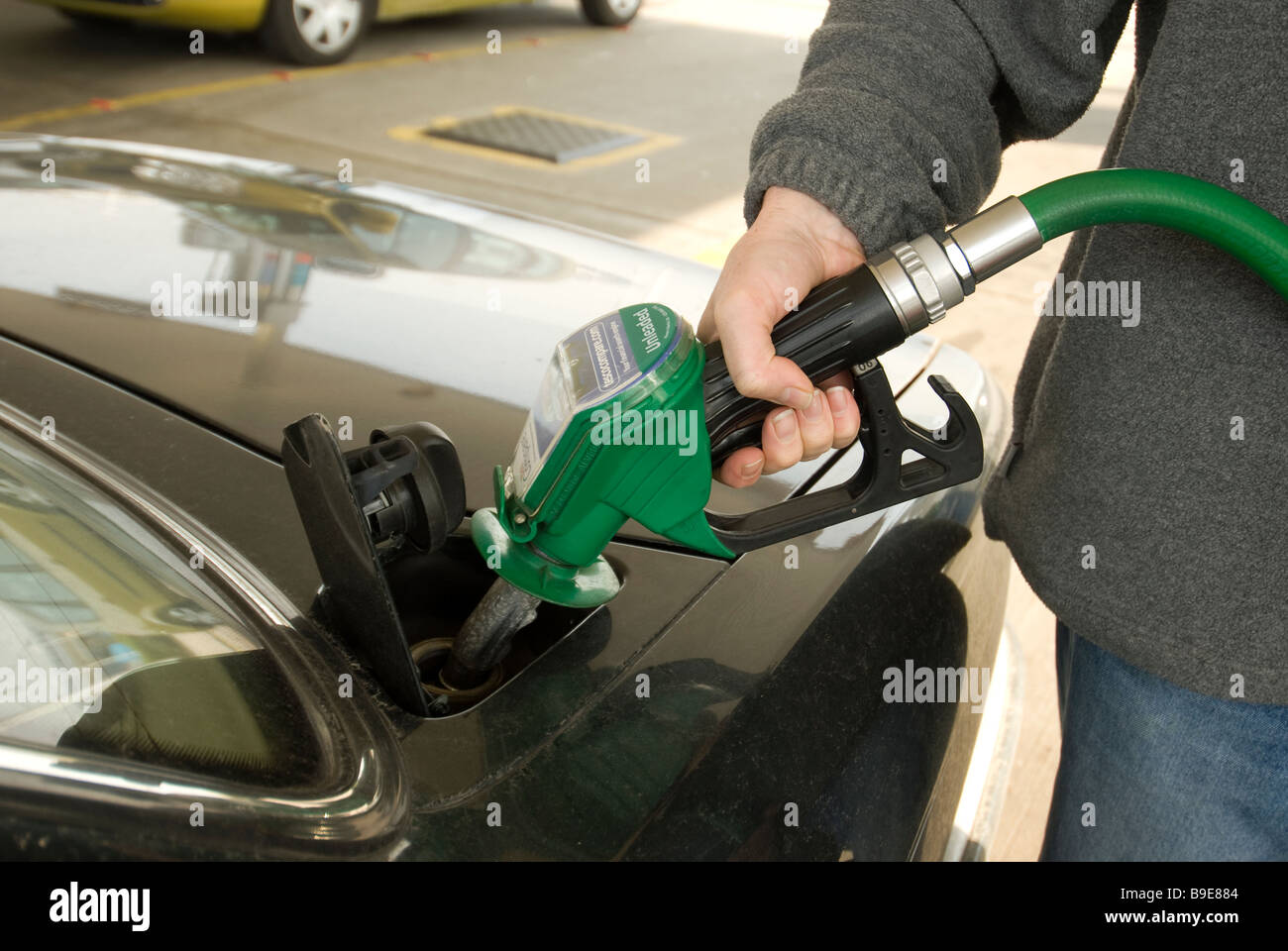 filling up with petrol Stock Photo