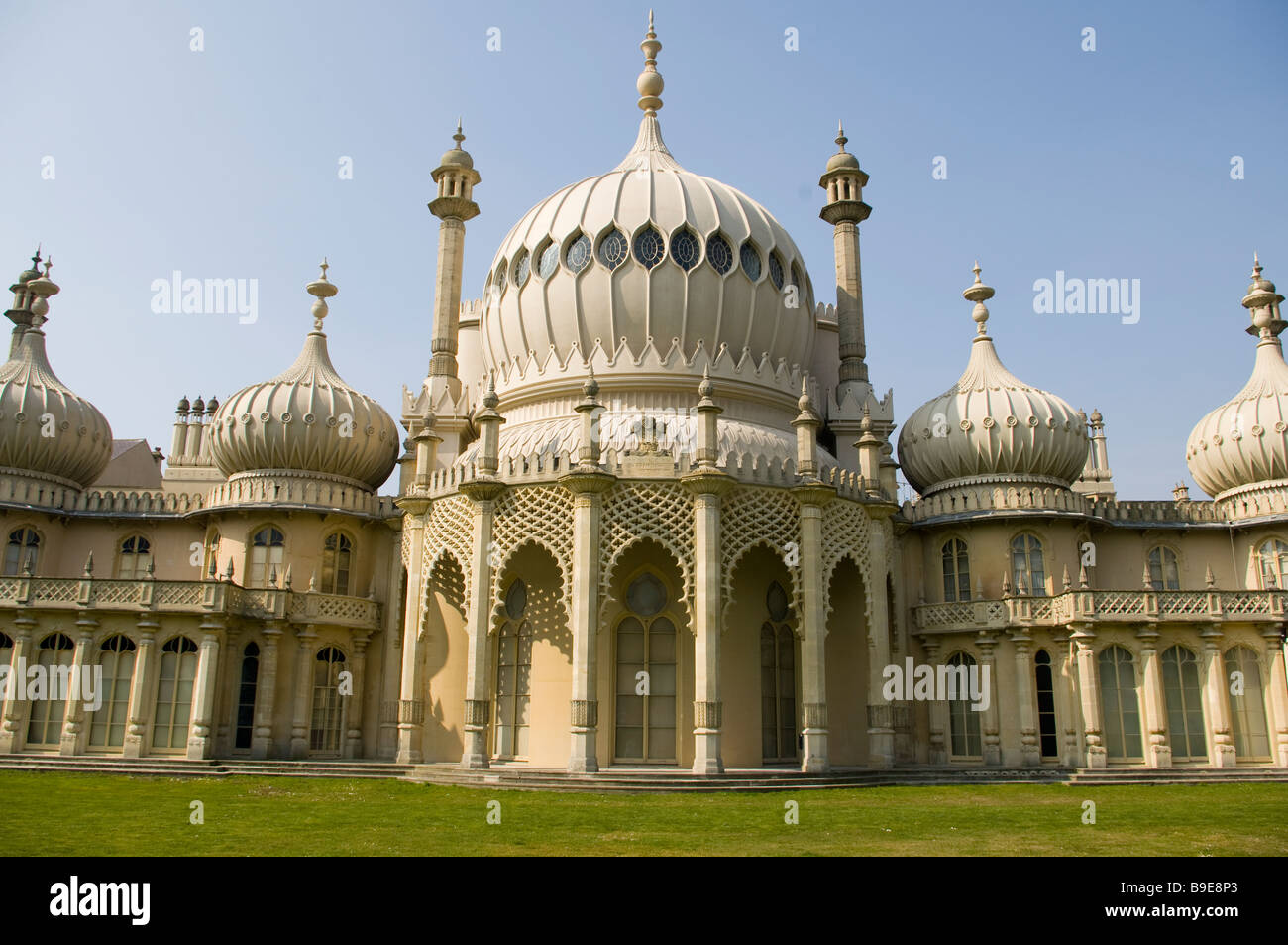 Ornate domes of The Royal Brighton Pavilion East Sussex England Stock Photo