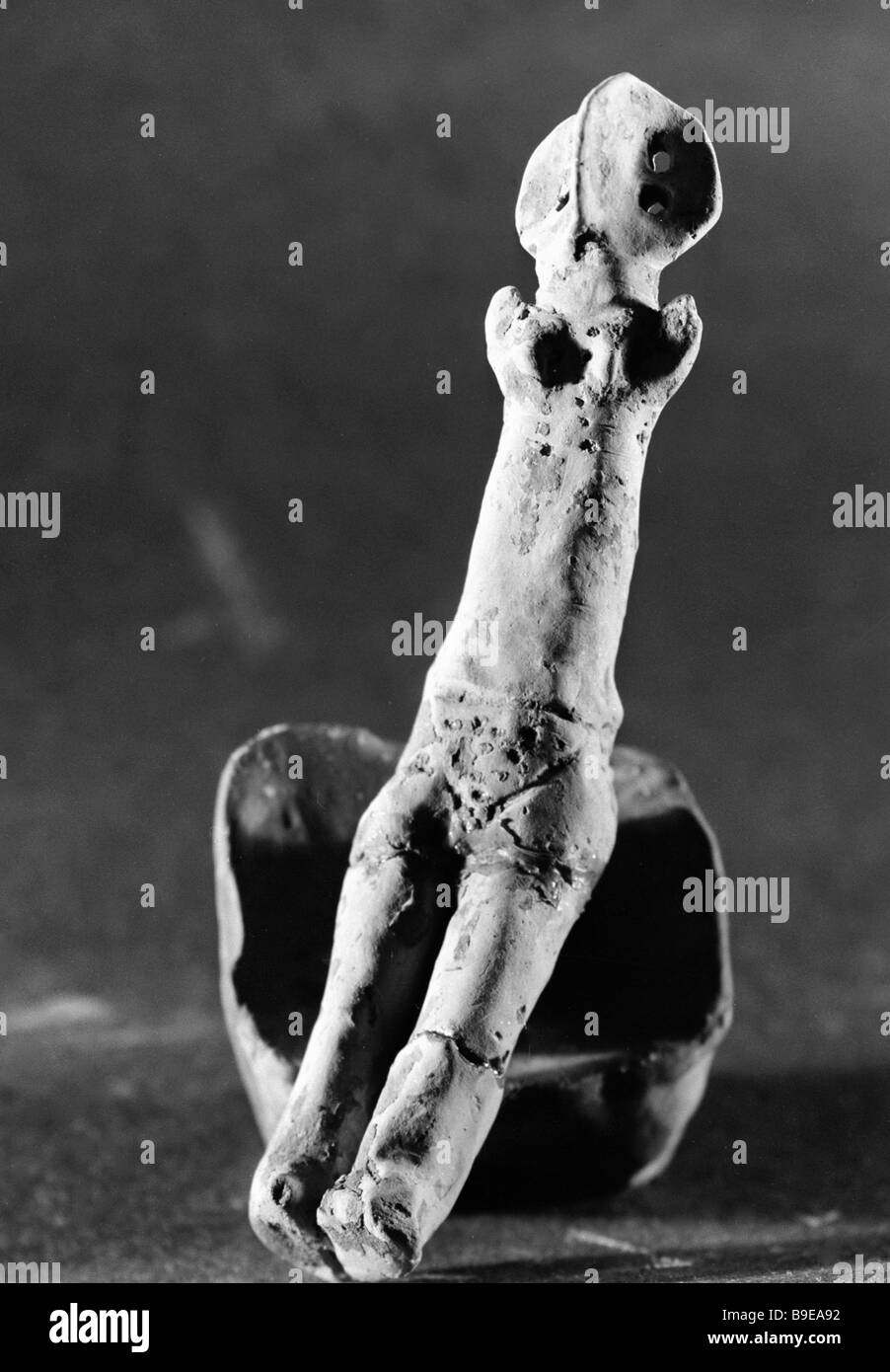 A clay statue of a woman Trypillian civilization artifact 3rd century