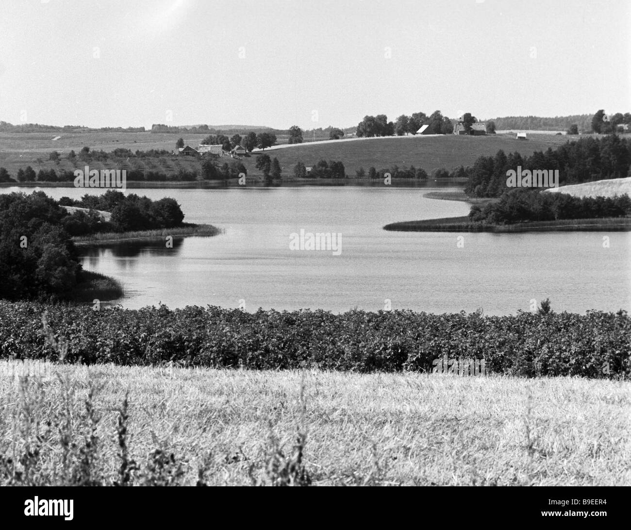 A lake panorama Stock Photo Alamy