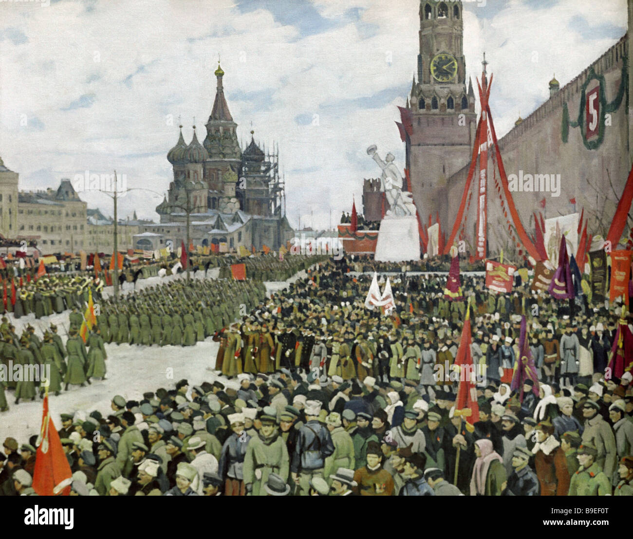 Konstantin Yuon Red Army Parade State Tretyakov Gallery Moscow Stock Photo