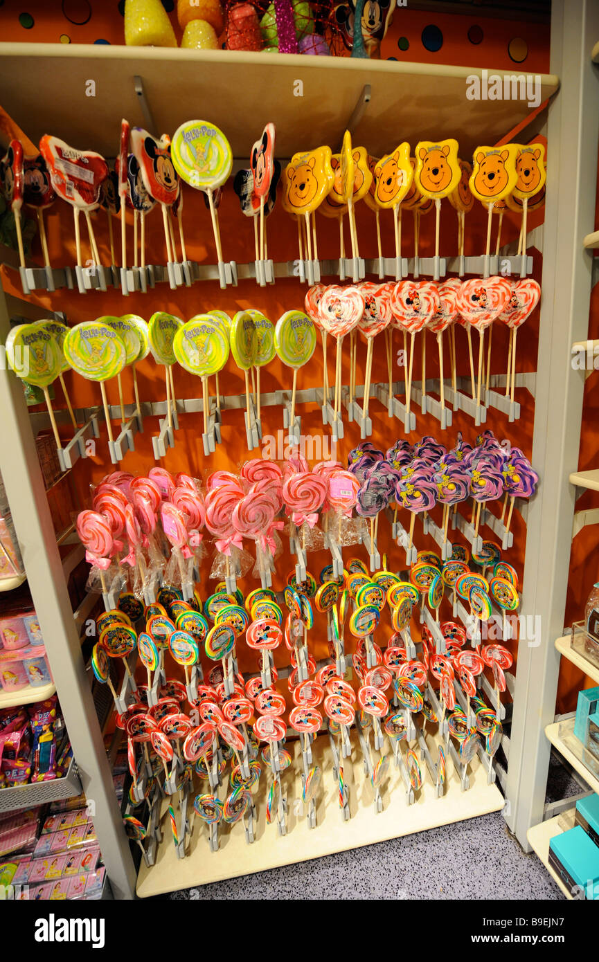 Colorful Candy Display in Goofy s Candy Shop Downtown Disney Orlando Florida Stock Photo