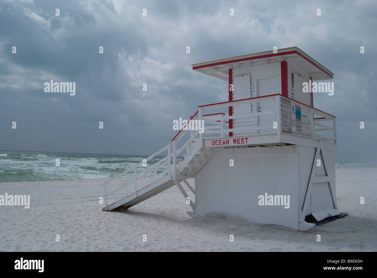 Lifeguard shack at Fort Walton Beach, Florida. Stock Photo