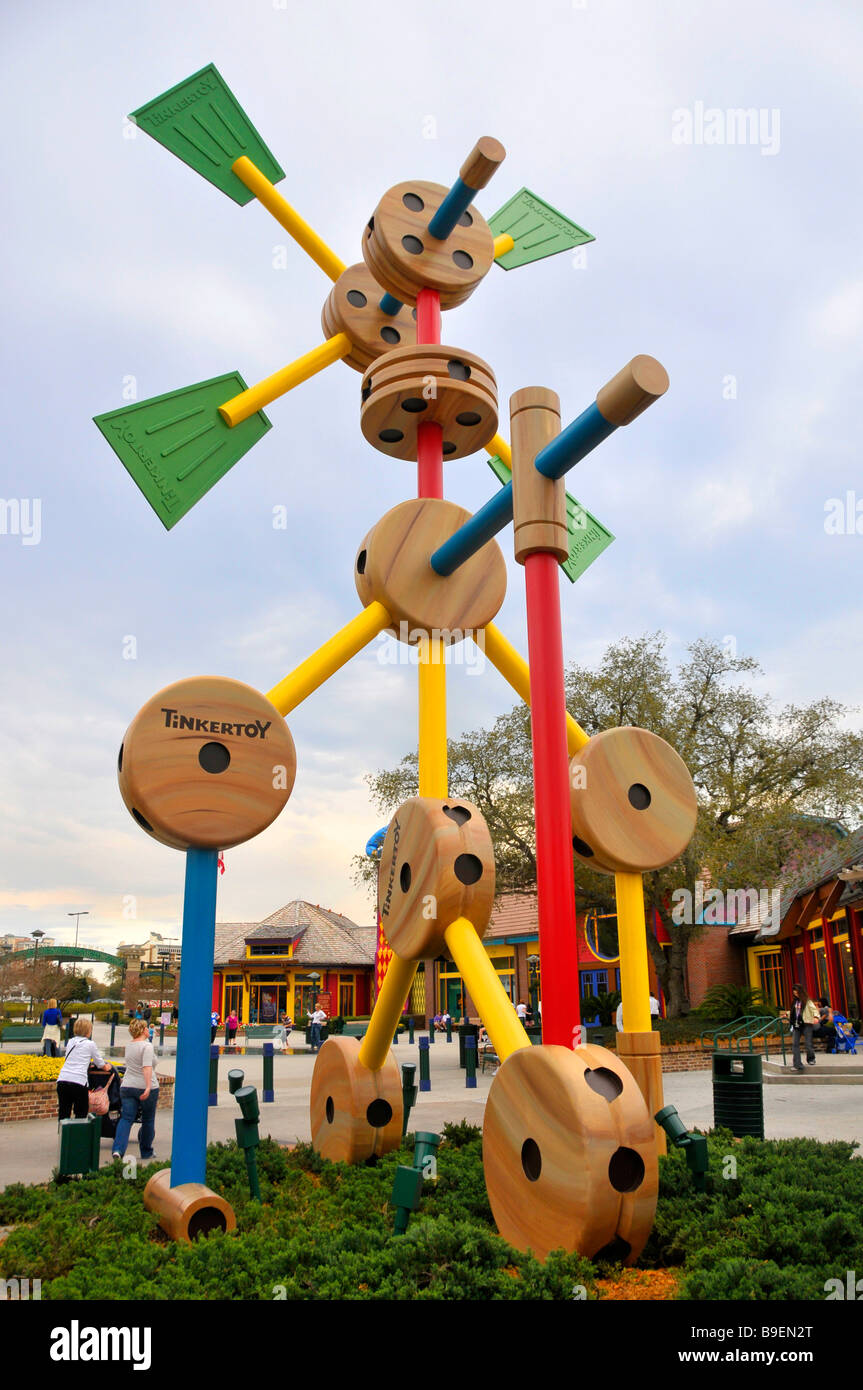 Tinker Toy Display at Downtown Disney Orlando Florida Stock Photo Alamy