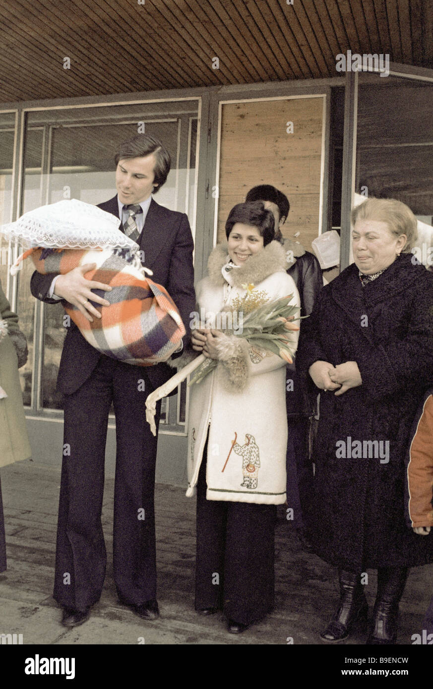 Alexander Zaitsev left and Irina Rodnina center stepping out of the ...