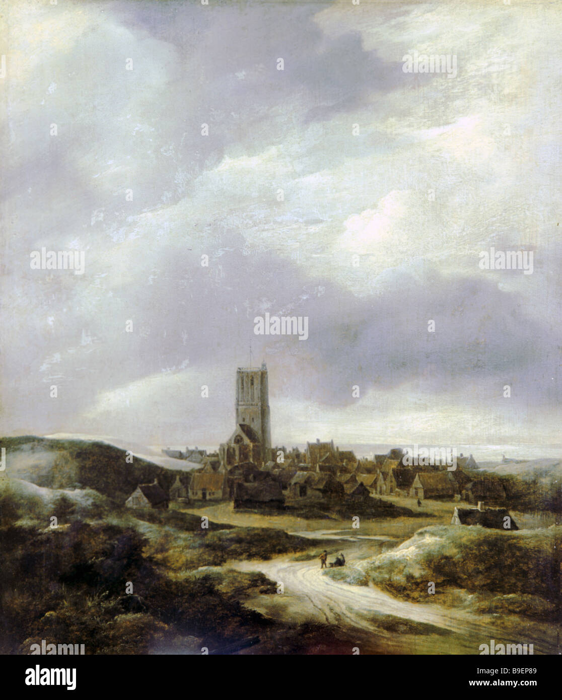 Reproduction of View of Edmond Village painting by Jacobs van Reisdal