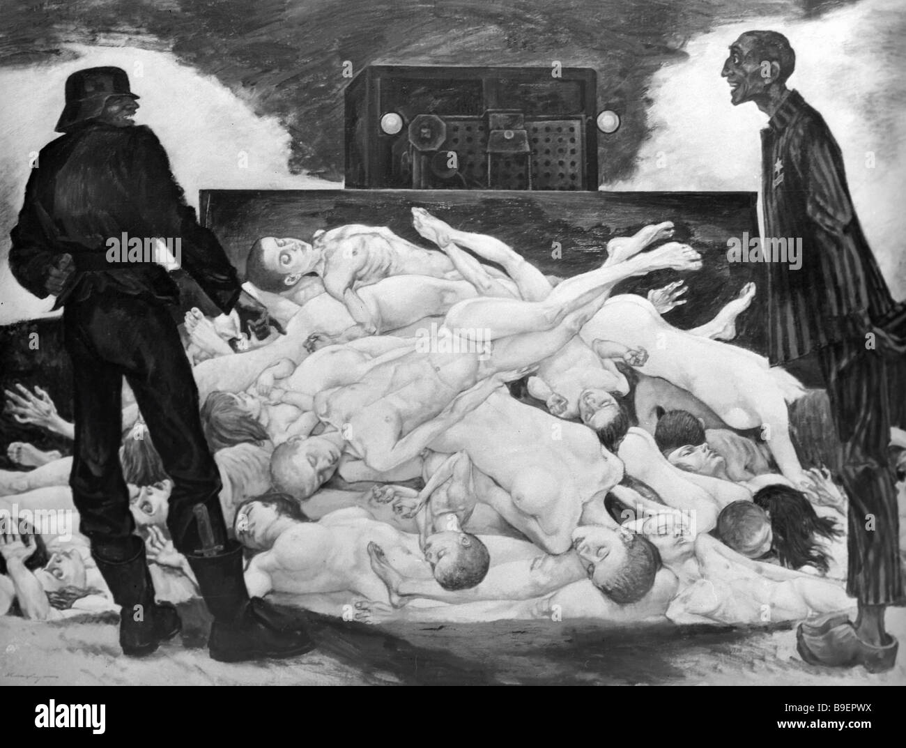 Mikhail Savitsky Summer Theatre From the cycle Death Camp Number Tattooed on My Heart Stock Photo