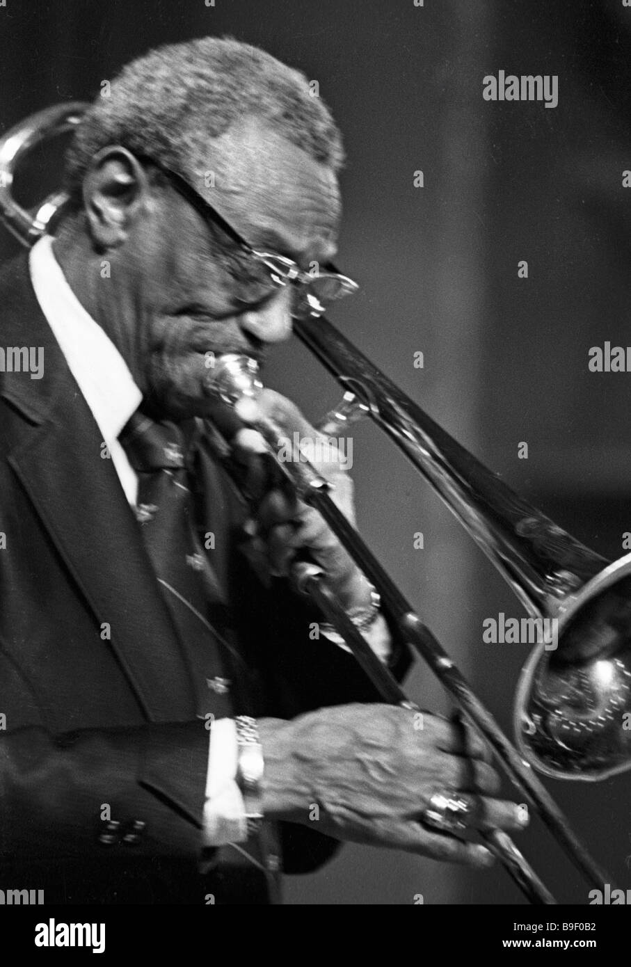 Garcia Thomas a trombone player with the New Orleans Jazz Orchestra