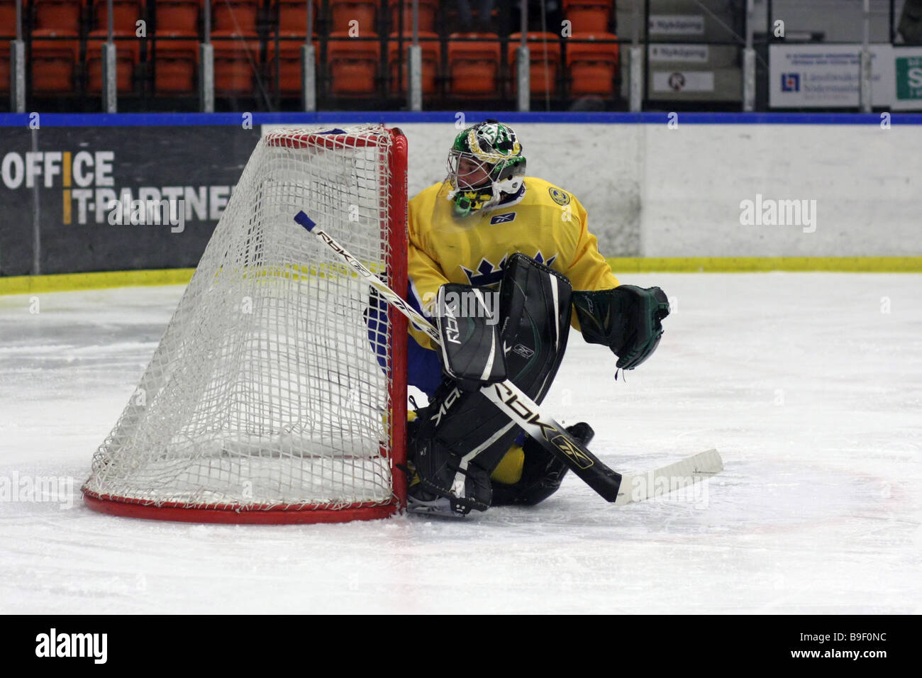 Swedish icehockey goalkeeper No 30 Johan Gustafsson Stock Photo Alamy
