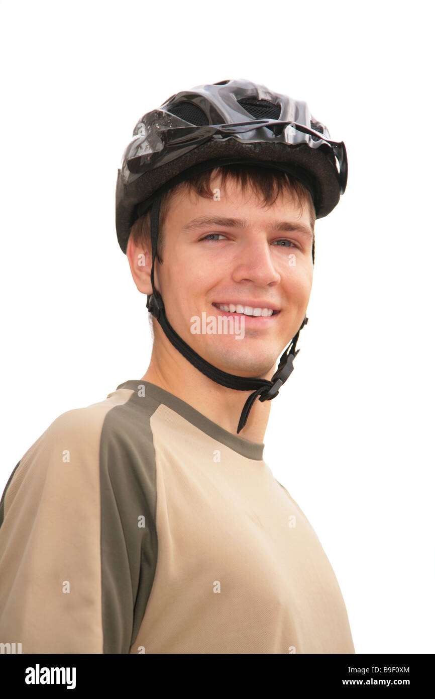 Boy in sports helmet Stock Photo Alamy