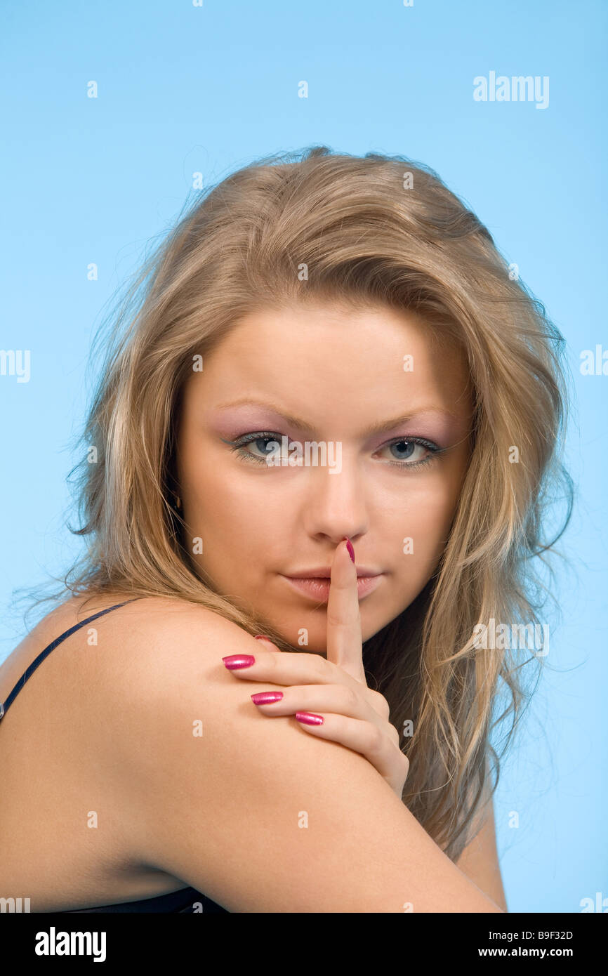 closeup portrait of the beautiful blond woman Stock Photo - Alamy