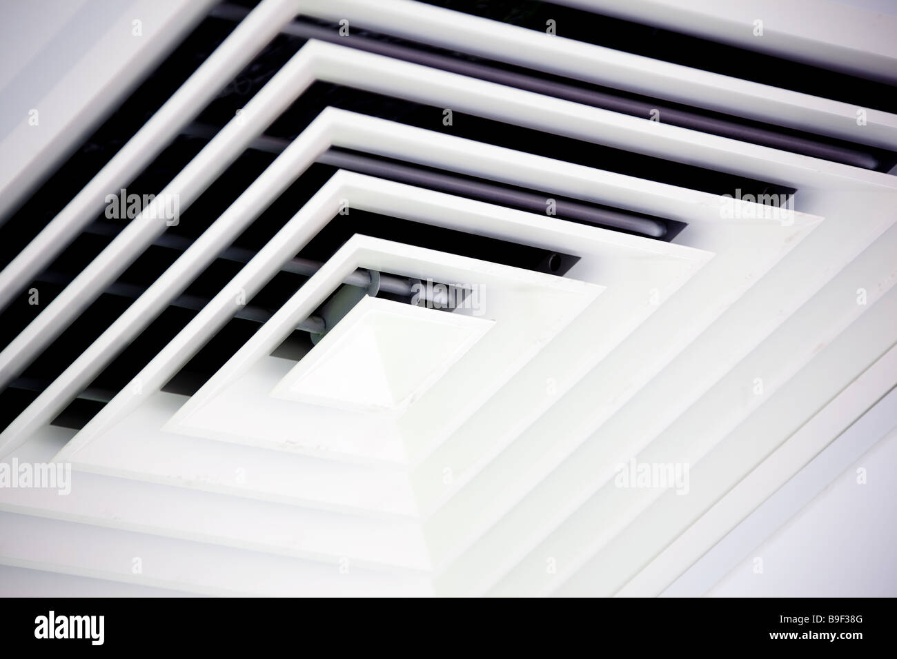 Air duct ventilation shaft on shop ceiling Stock Photo Alamy