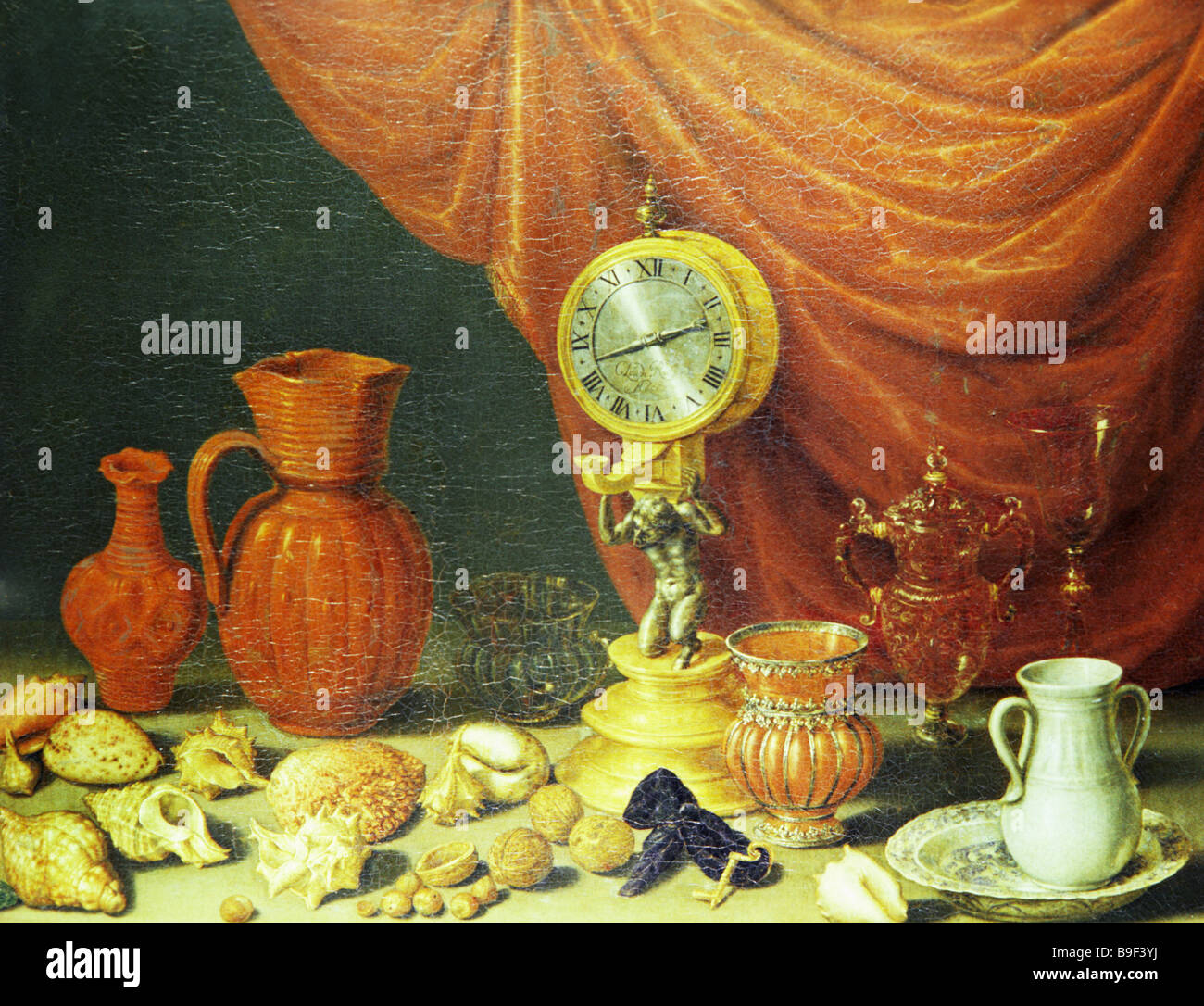 Antonio de Pereda y Salgado 1611 1678 Still life with Shells and Clock 1652 State Pushkin Fine Arts Museum Moscow Stock Photo
