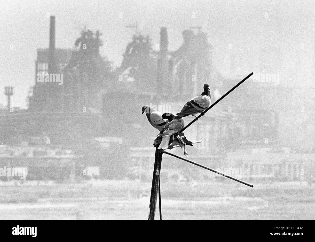 Open hearth furnaces of the Azov metallurgical works Stock Photo Alamy