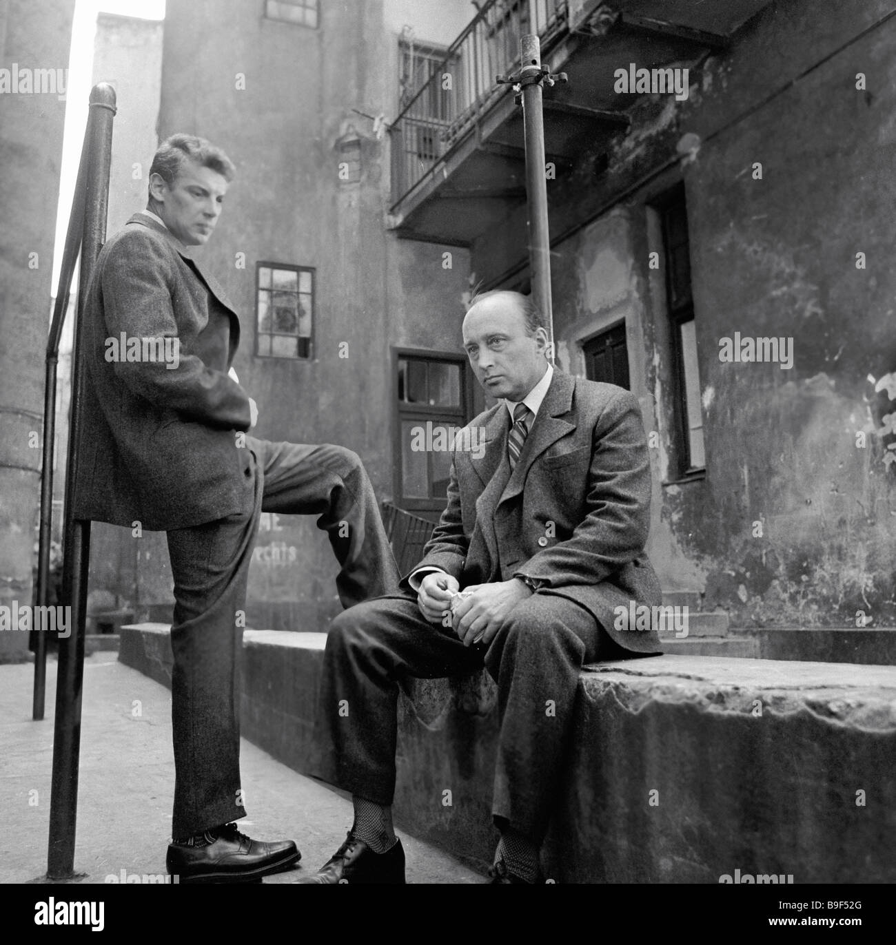 Actors Mikhail Volkov as Krylov Kramer and Nikolai Prokopovich as ...