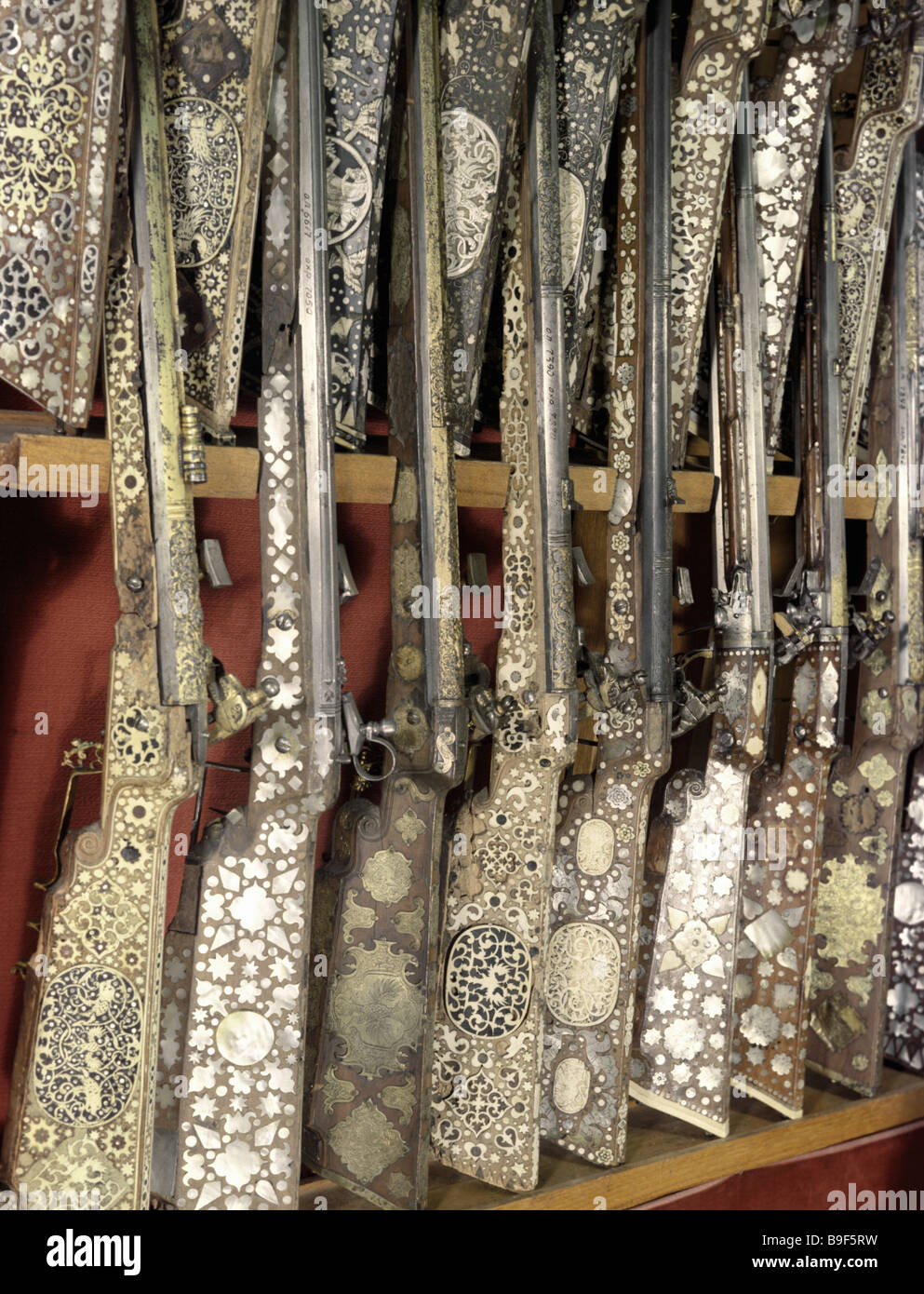 Russian harquebuses Armory Chamber Kremlin Stock Photo Alamy