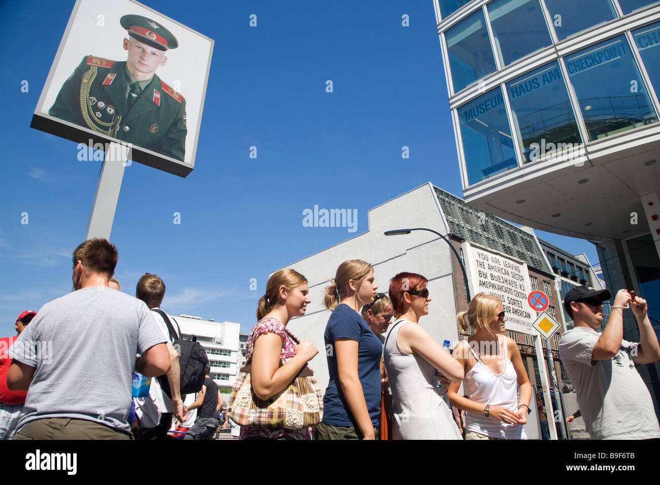 Check Point Charlie Berlin Stock Photo