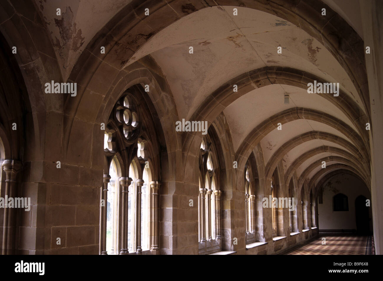 Cathedral cloister. Stock Photo