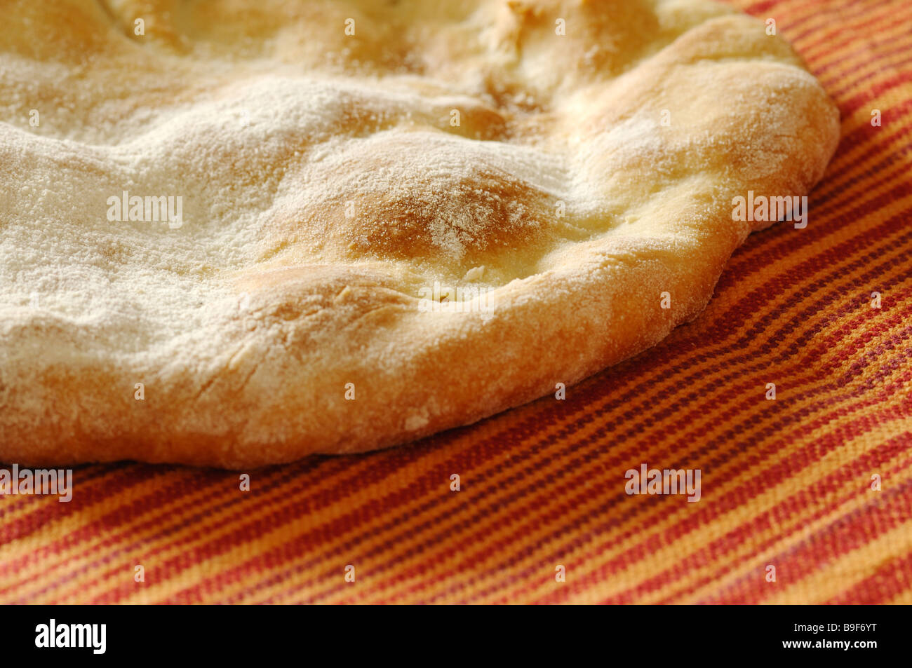 Fresh homemade pita bread also called pide bread Stock Photo
