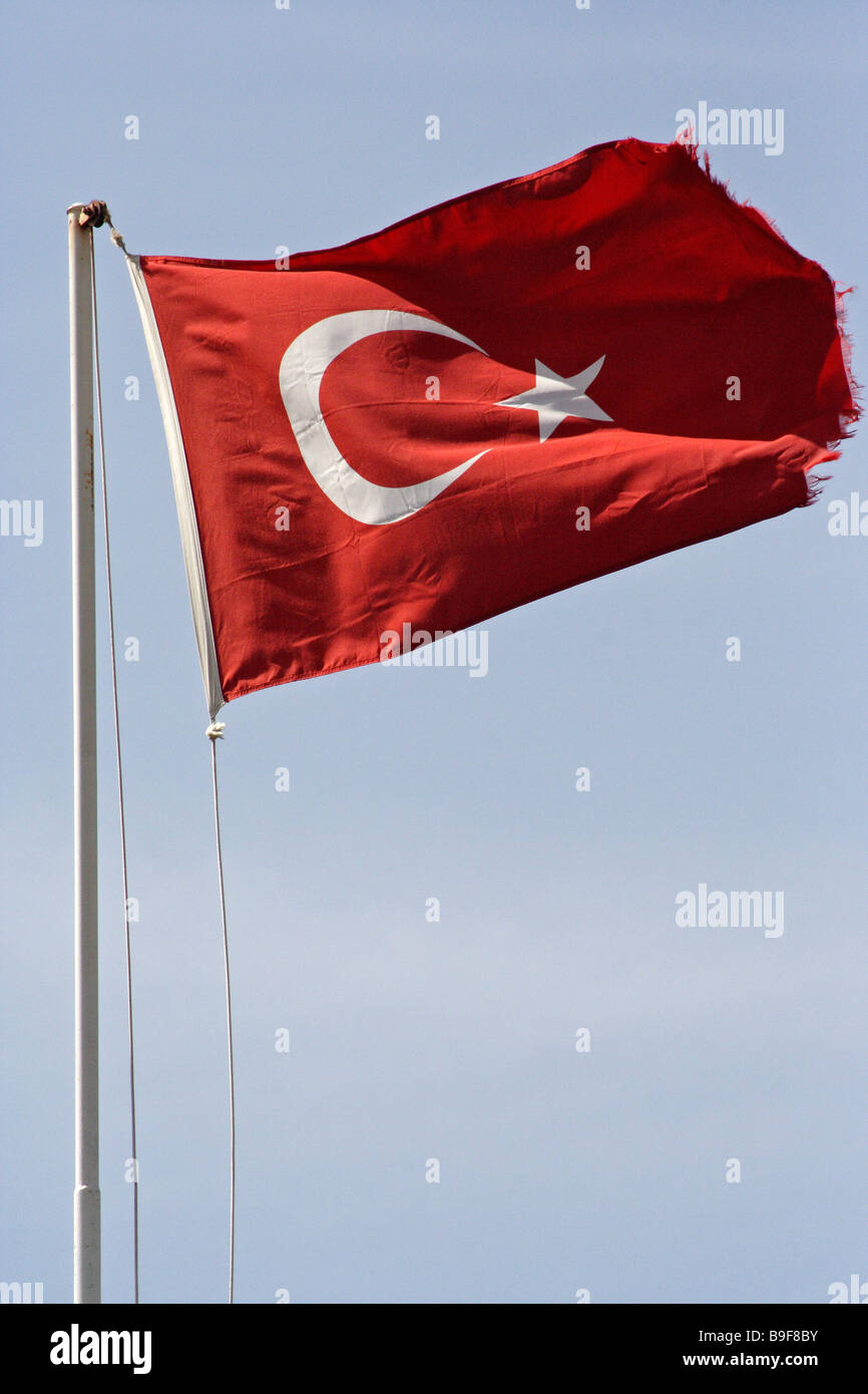 Turkish national flag Stock Photo Alamy
