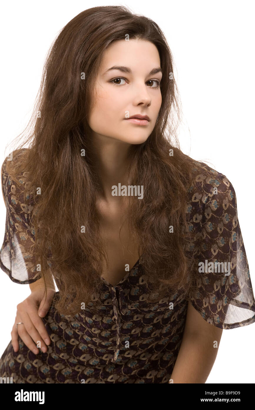 closeup portrait of the beautiful young woman Stock Photo - Alamy