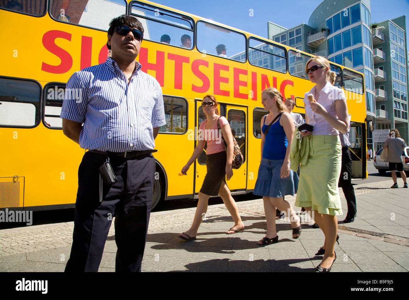 tourist bus berlin Stock Photo