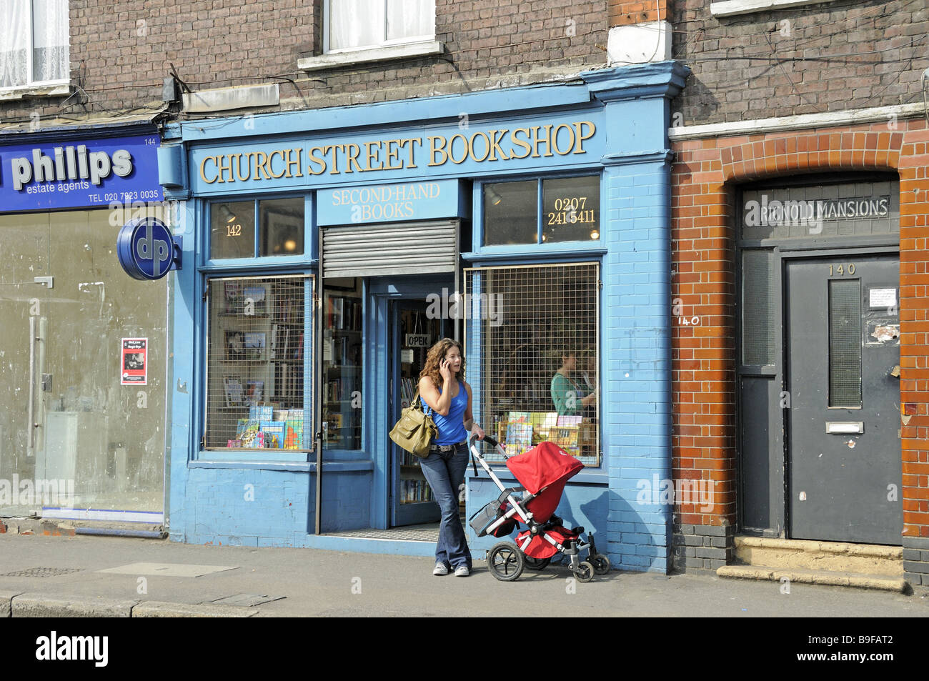 Church Street Bookshop Stoke Newington Church Street Hackney London England UK Stock Photo