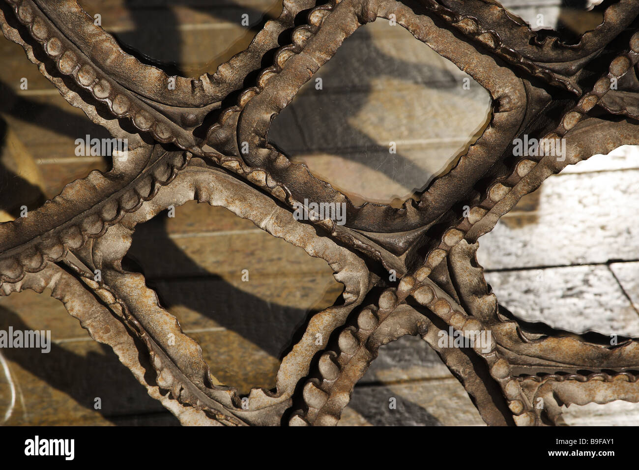 Windows metal architecture detail window-glass puts bars on iron forged ...