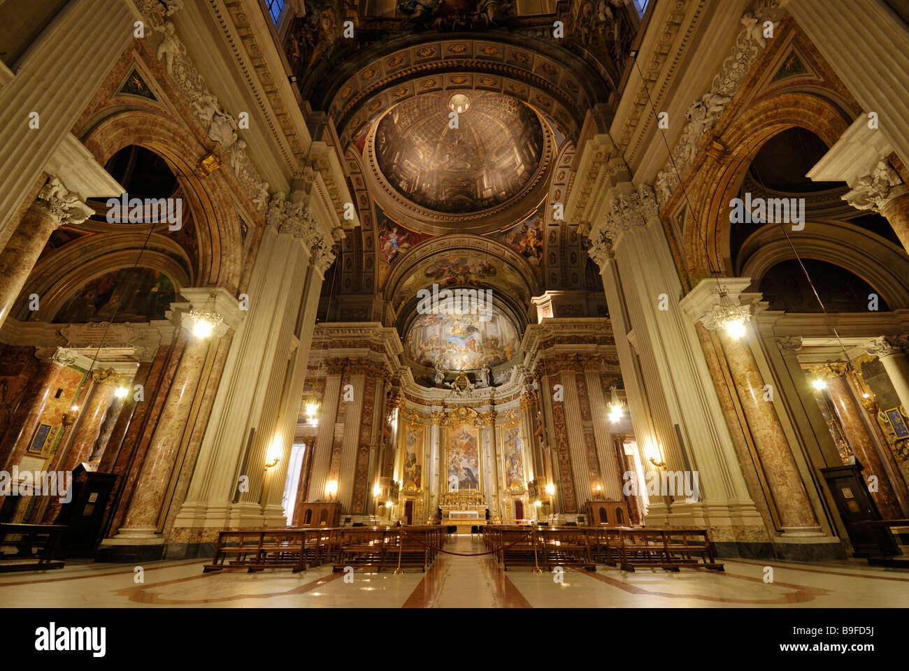 Interiors of church, Rome, Italy Stock Photo
