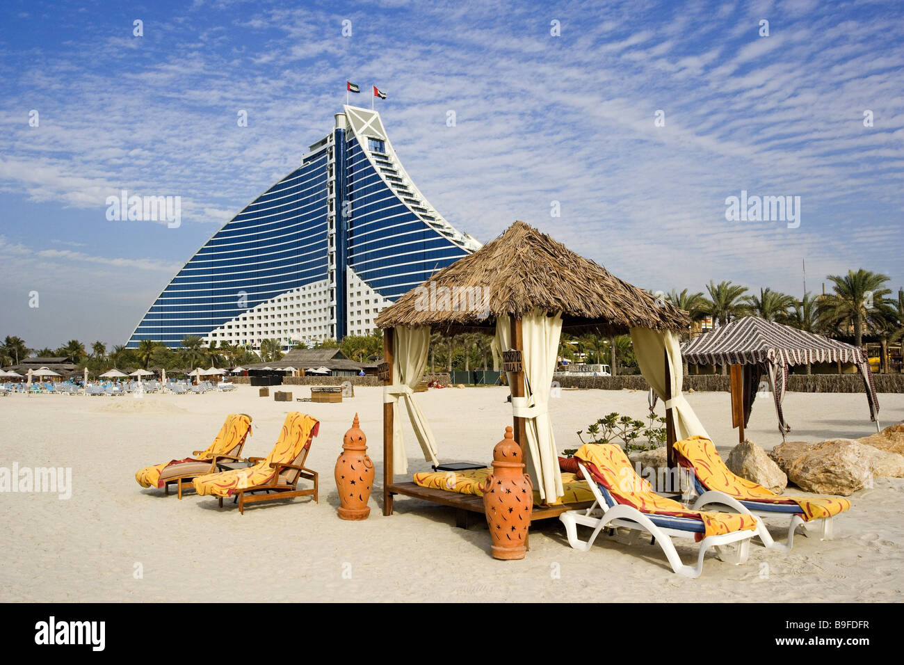 United Arabic Emirates Dubai Jumeirah Beach Hotel Sandy Beach Deck