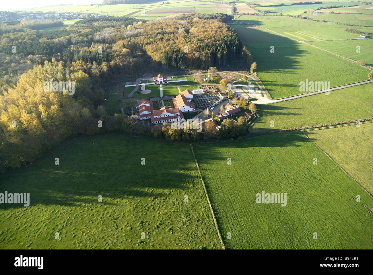 aerialshot Germany Saarland Saargau Villa Stock Photo Alamy