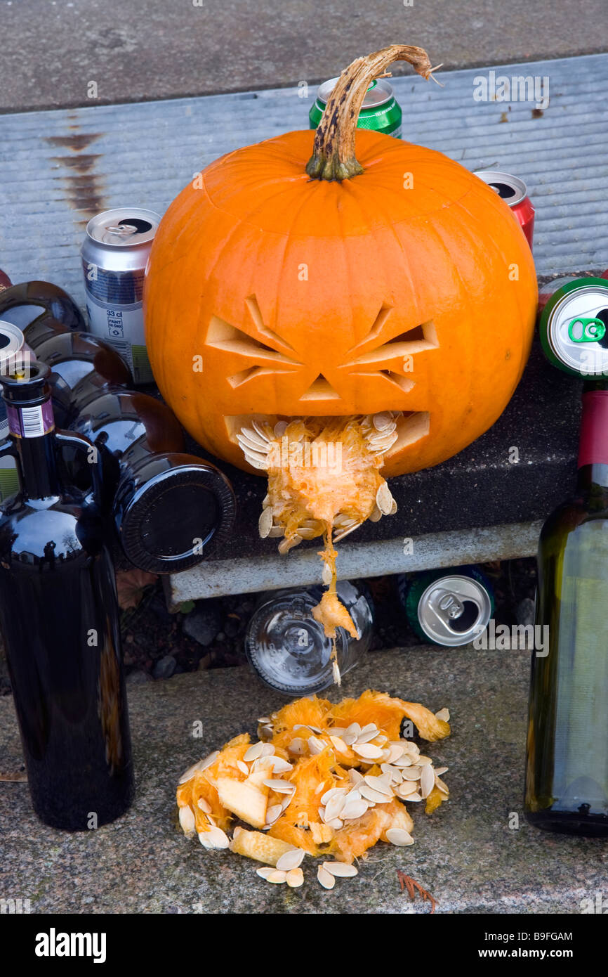 drunk pumpkin carving