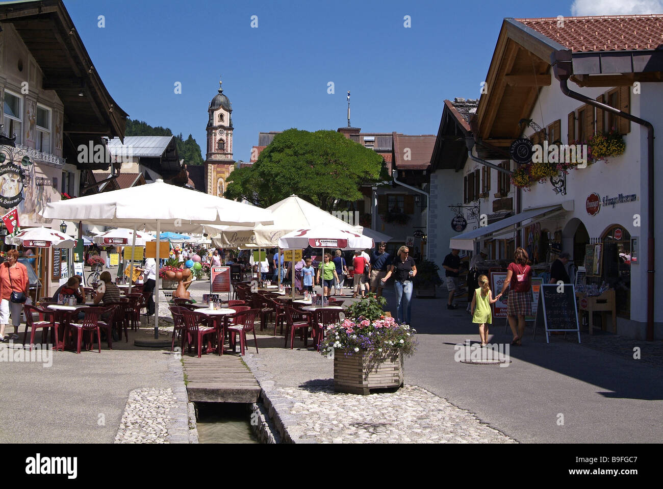 Germany Upper Bavaria Mittenwald Obermarkt Stock Photo - Alamy