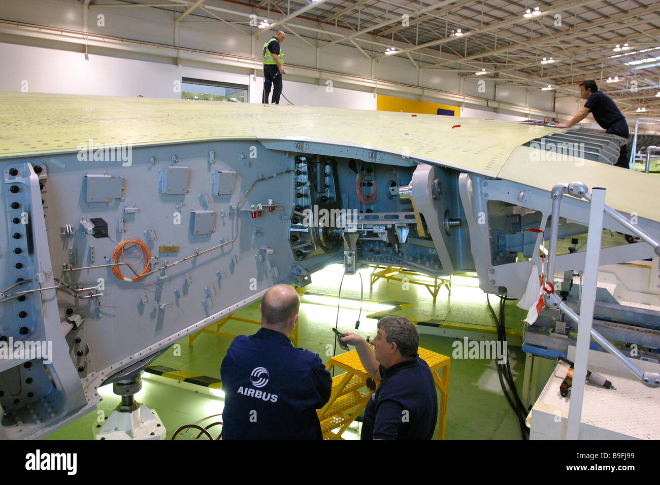 Airbus 380 wing production at Broughton Near Chester Stock Photo