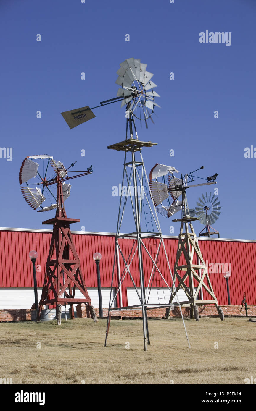 usa Texas Lubbock windwheels historically museum Stock Photo Alamy