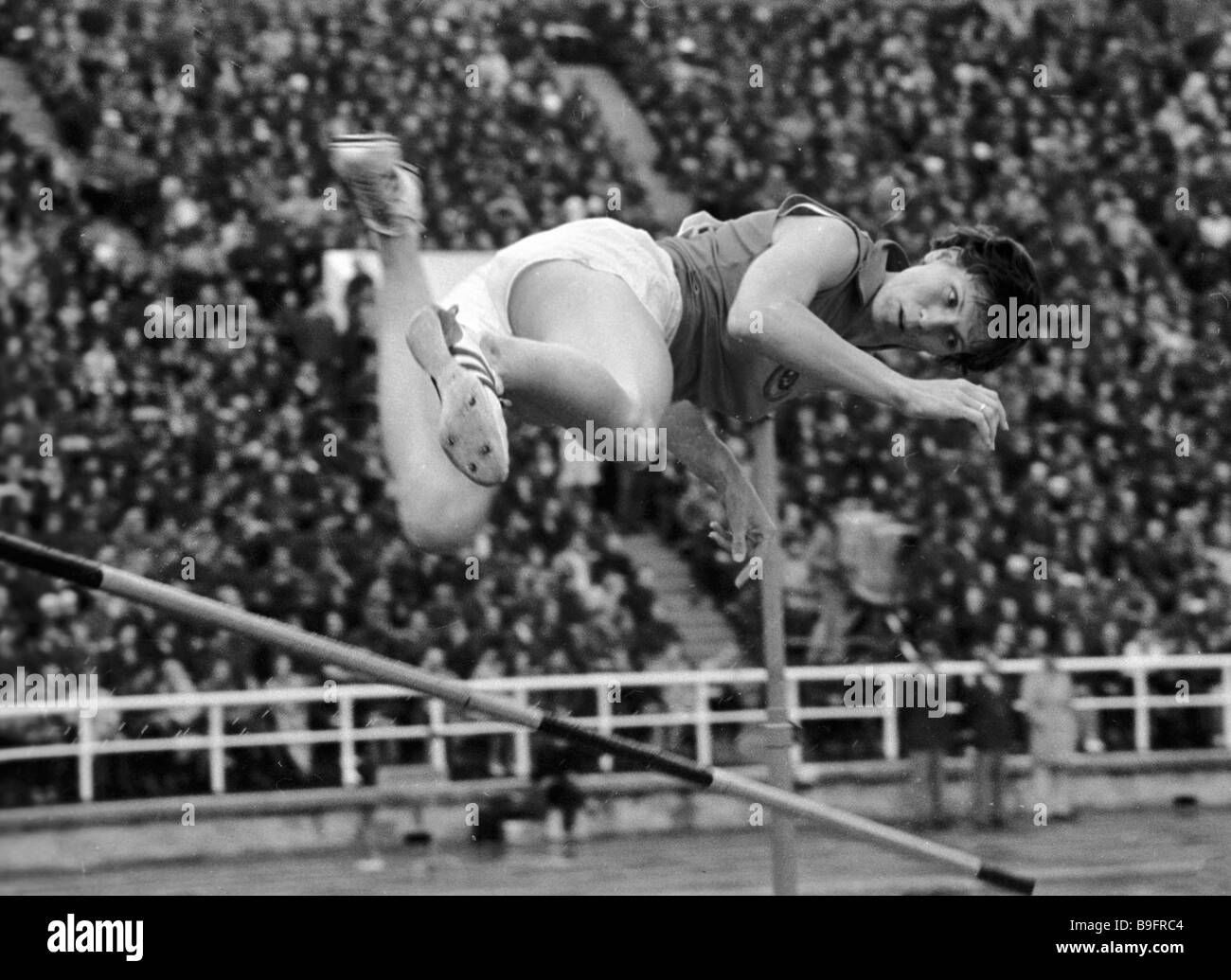 High jumper Antonina Lazareva during the 9th international athletics