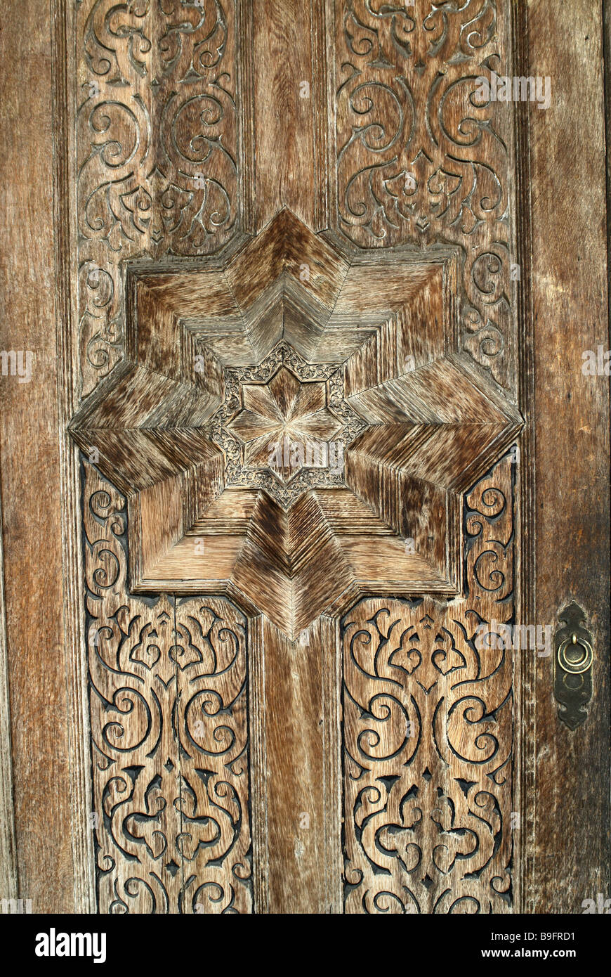 Egypt Cairo wooden door entrance door wooden carvings ornamentation