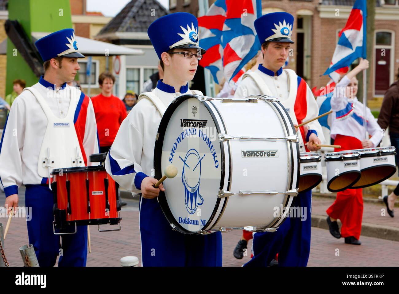 celebration of Koninginnedag Dokkum Friesland Netherlands Stock Photo