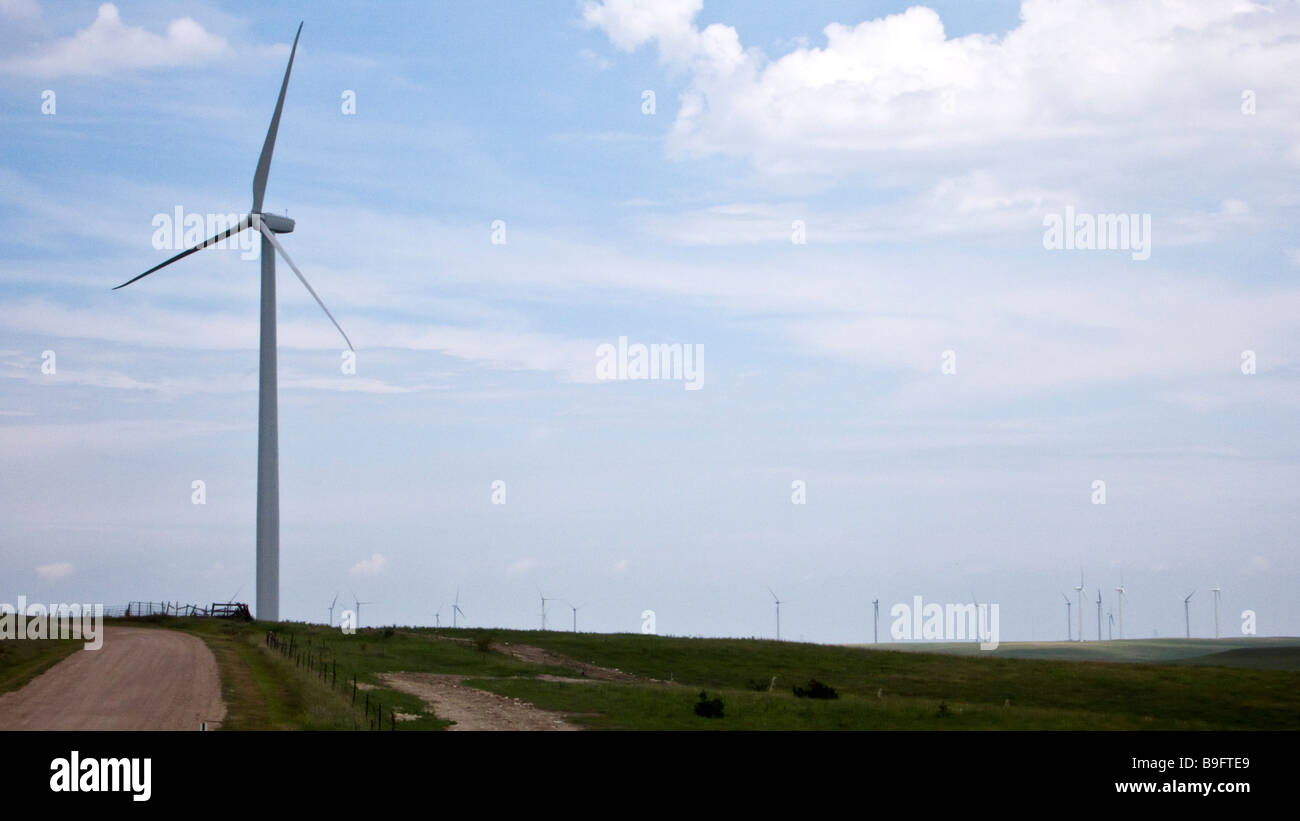 Wind farm Kansas USA Stock Photo Alamy