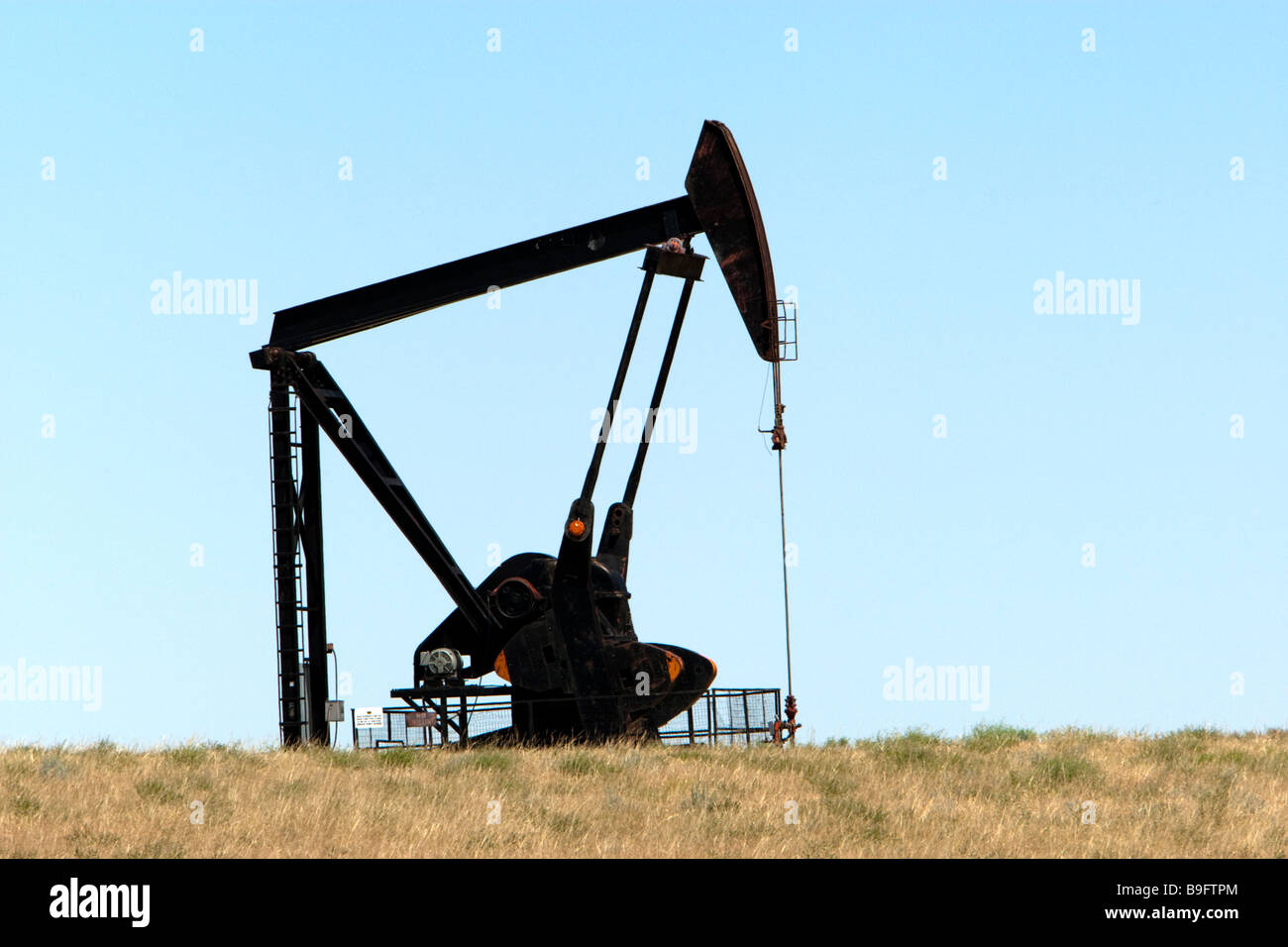 Horsehead pump oil well Wyoming USA Stock Photo Alamy