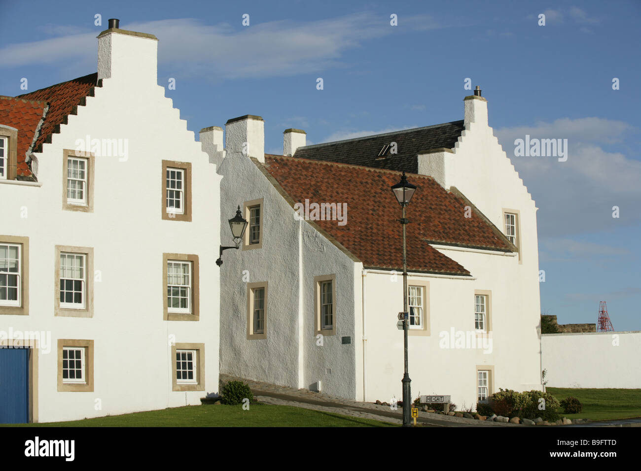 white houses at Pan Ha' Dysart Fife Scotland Stock Photo