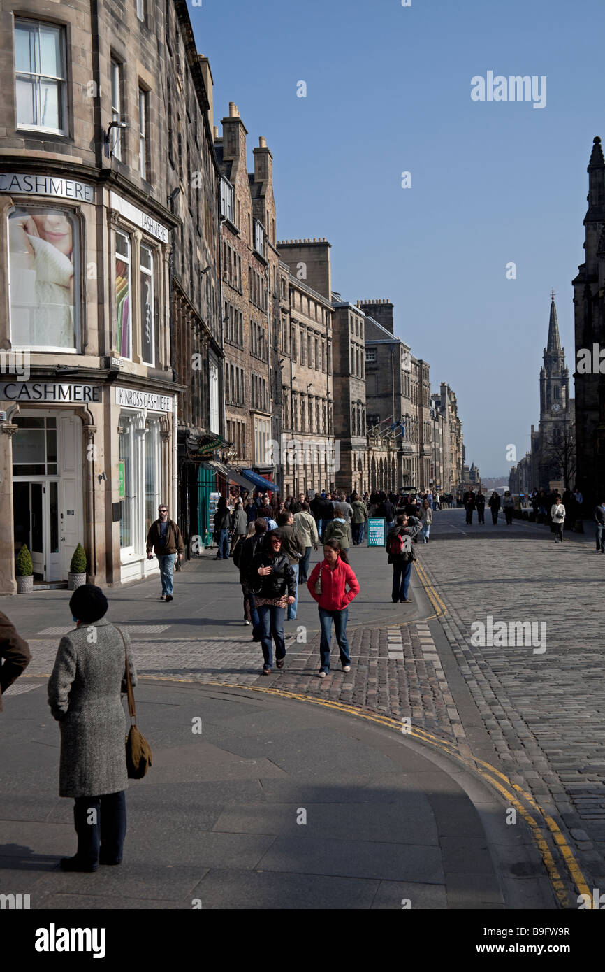 Royal Mile, High Street, Edinburgh Scotland, UK, Europe Stock Photo