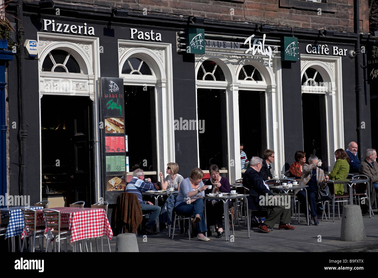 Cafe in Grassmarket, Edinburgh, Scotland, UK, Europe Stock Photo