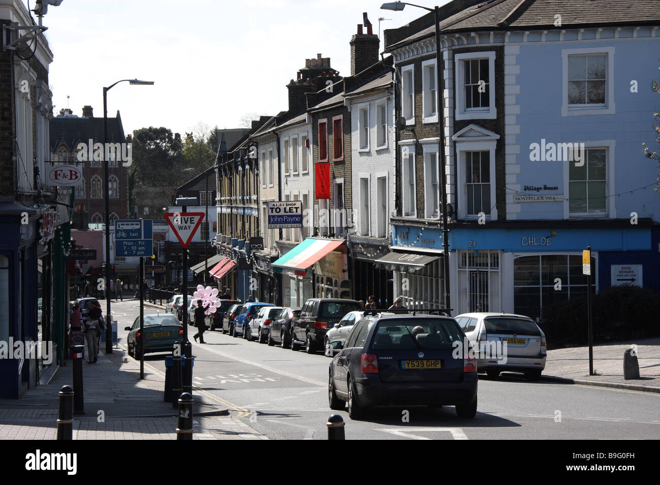 blackheath london england uk houses shops Stock Photo Alamy
