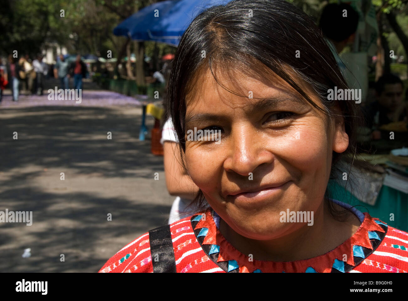 a mexican woman, Mexico city Stock Photo