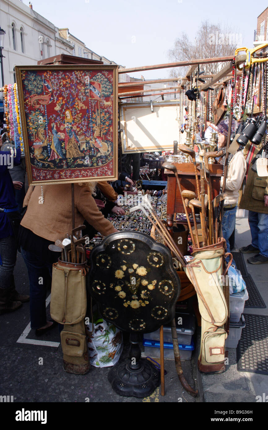 Portobello market london jewellery hires stock photography and images
