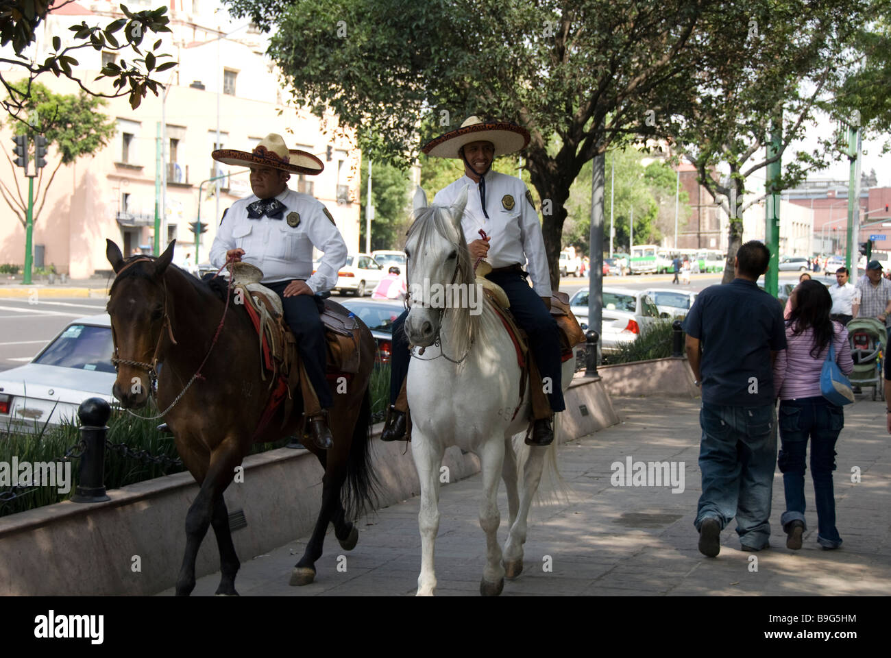 Mexico city, street shots, policemen Stock Photo